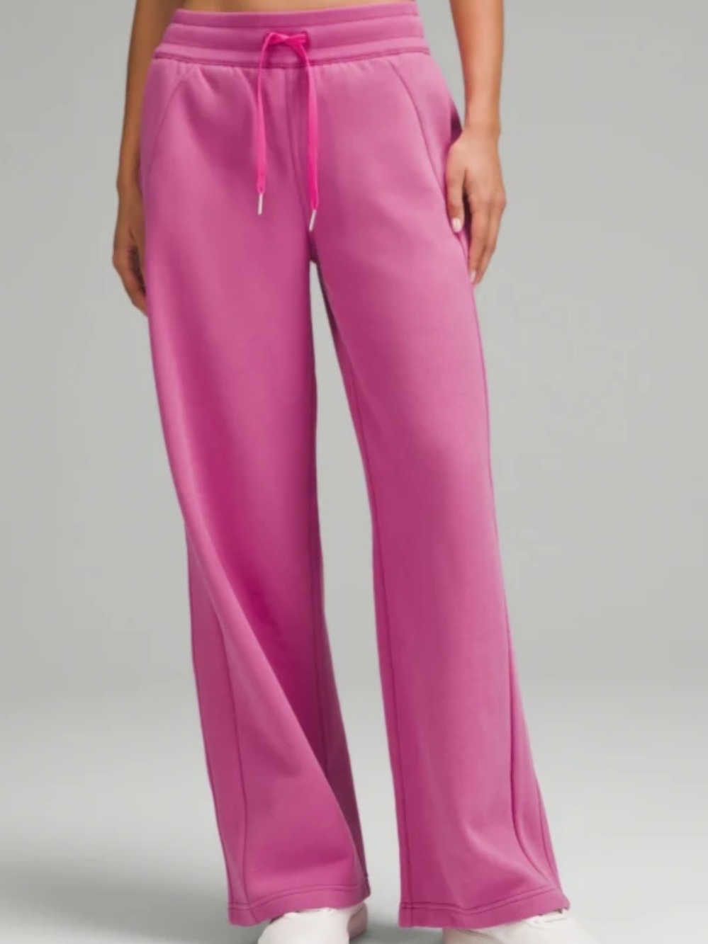 Lululemon Athletica Pink Scuba Mid-Rise Wide-Leg Sweatpants